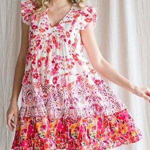 Floral V-Neck Dress